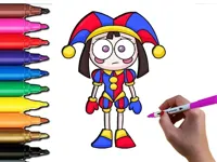 image bg Pomni Coloring Time